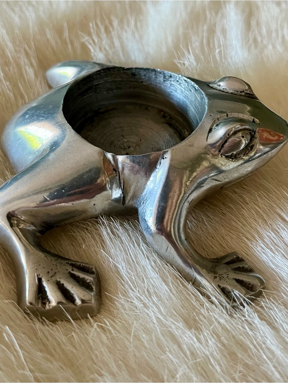 Restoration Hardware Silver Frog Decorative Tealight Holder - Picture 2 of 4